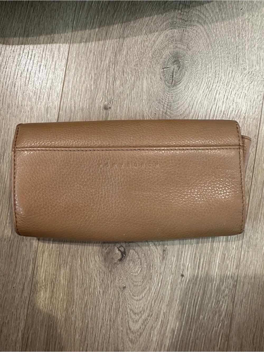 Tory Burch Tan Leather Chain Tote and wallet